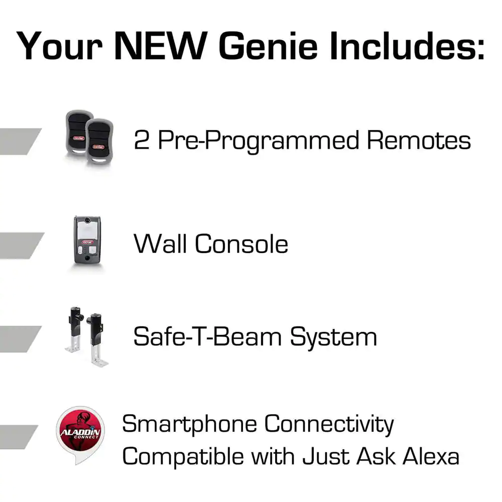 Genie Signature Series 2 HPc Screw Drive Wi-Fi Enabled Smart Home Garage Door Opener, 3-Button Remotes and Wall Console