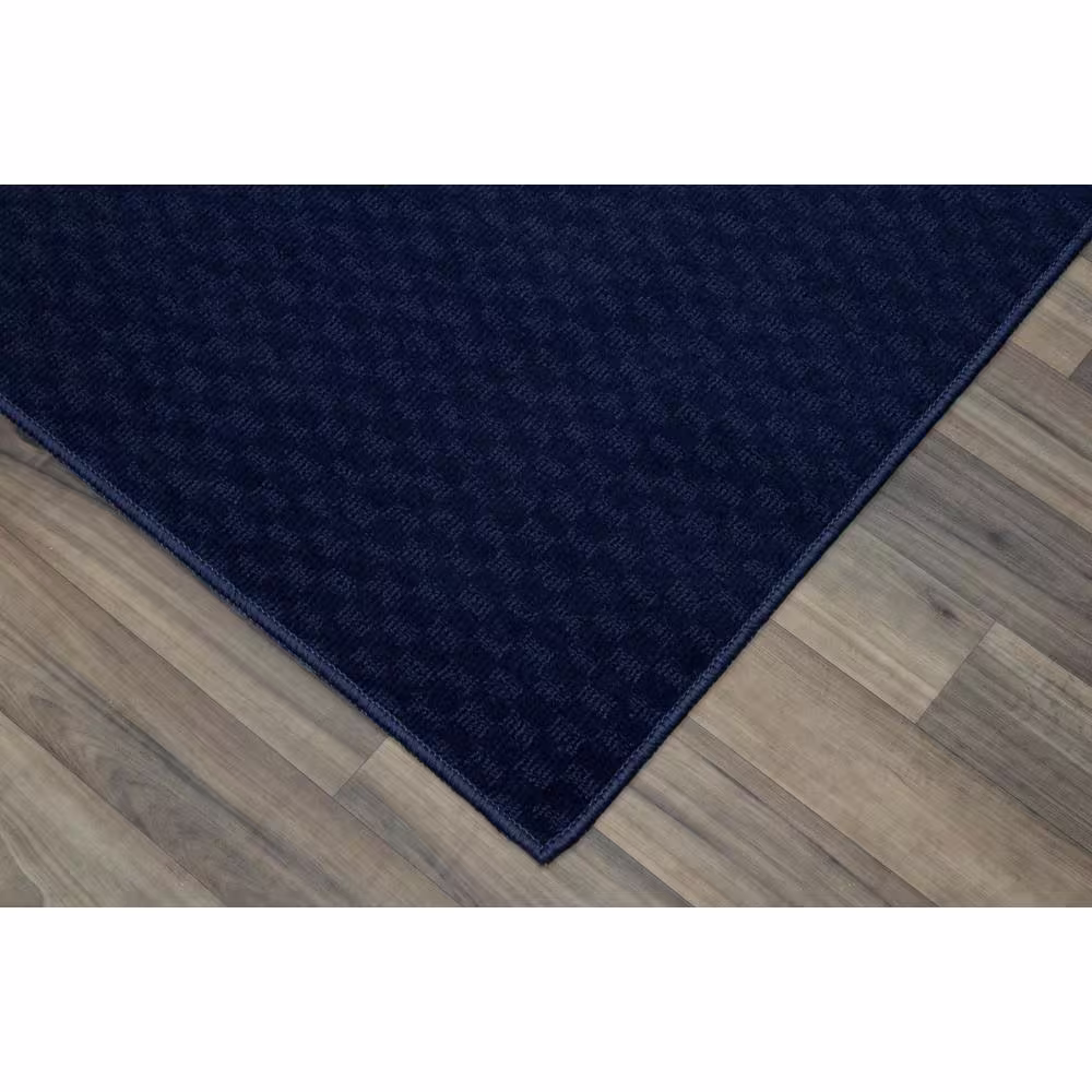 Garland Rug Medallion Navy 3 ft. x 12 ft. Runner Rug