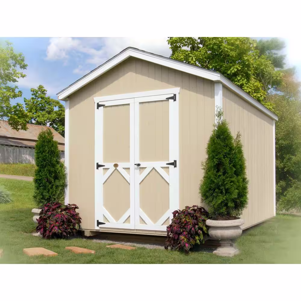 LITTLE COTTAGE CO. Classic Gable 12 ft. x 14 ft. Wood Storage Building DIY Kit with Floor