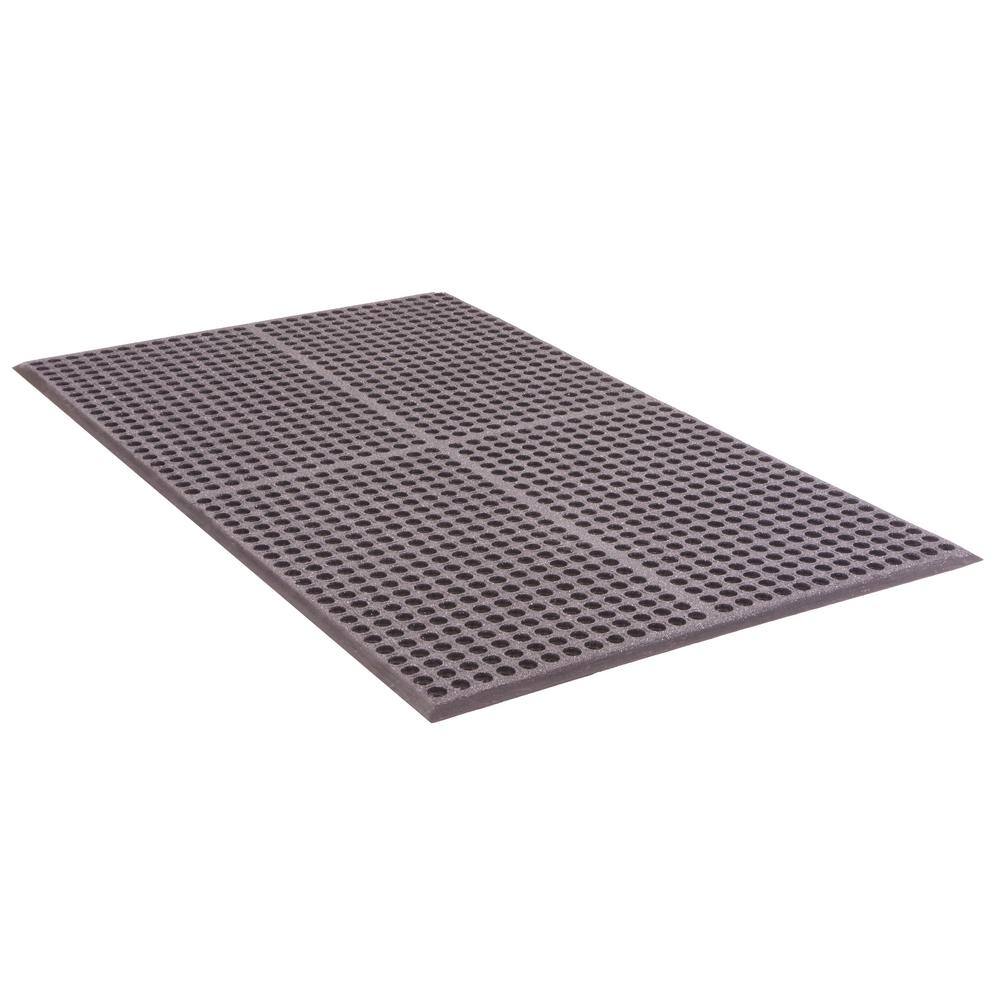 None Worl Step w/Grit Tuff GR Black 3 ft. x 5 Ft. Commercial Floor Mat