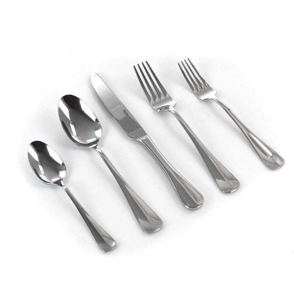 MARTHA STEWART Springbank 20 Piece Stainless Steel Flatware Set