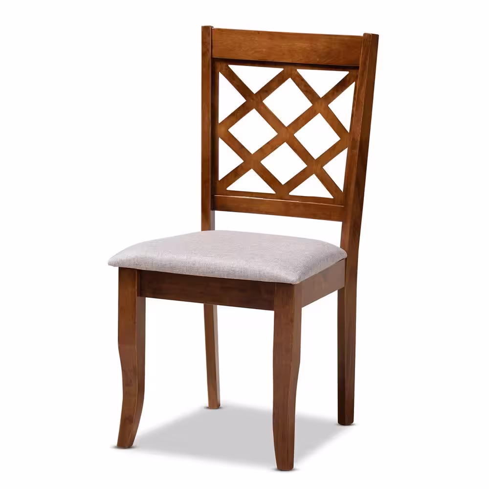 Baxton Studio andor 6-Piece Grey and Walnut Dining Set