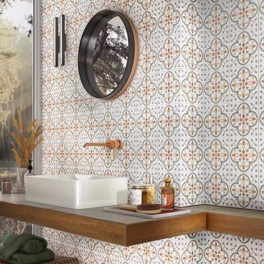 Merola Tile Revival Mini Memory 3-7/8 in. x 3-7/8 in. Ceramic Floor and Wall Tile (3.24 sq. ft./Case)