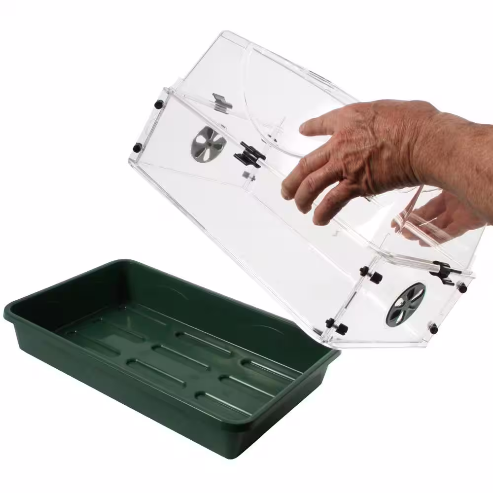 EarlyGrow Seed and Herb Domed Propagator and Tray with Vented Side Extension and Secure Lid Clip Set