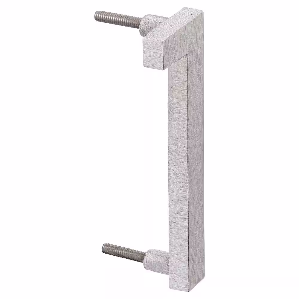 Montague Metal Products 4 in. Brushed Aluminum Floating or Flat Modern House Number 1