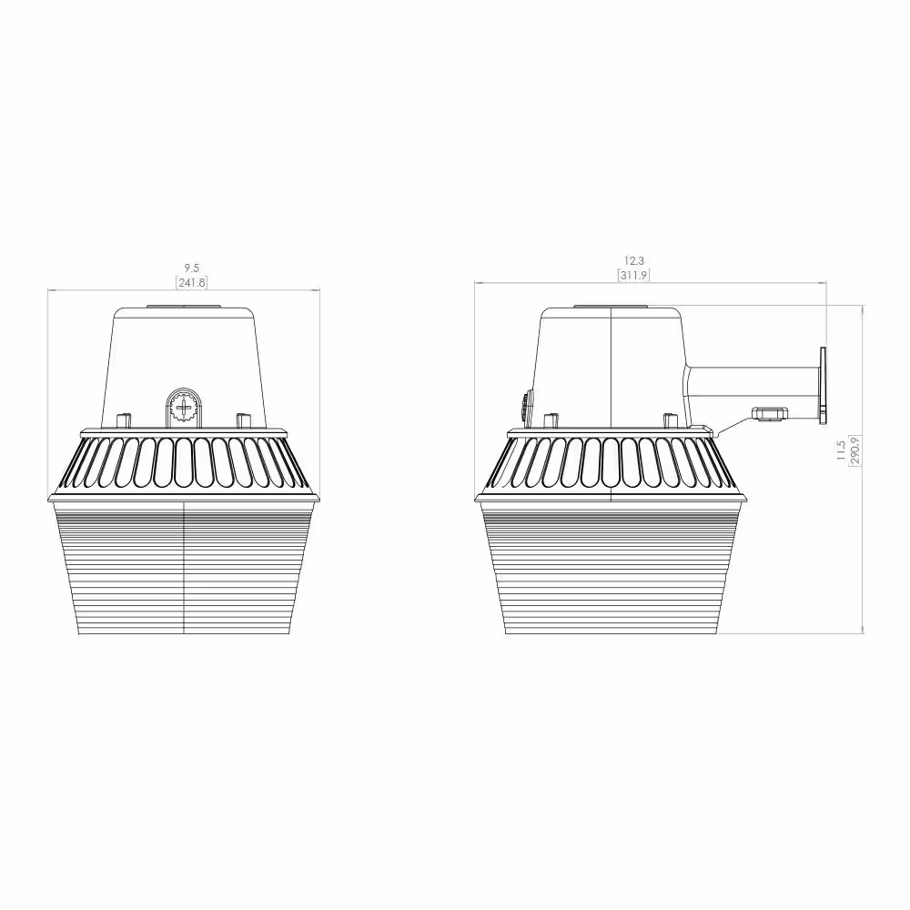 HALO AL 65-Watt Equivalent Integrated LED Metallic Dusk to Dawn Area Light, 4000K