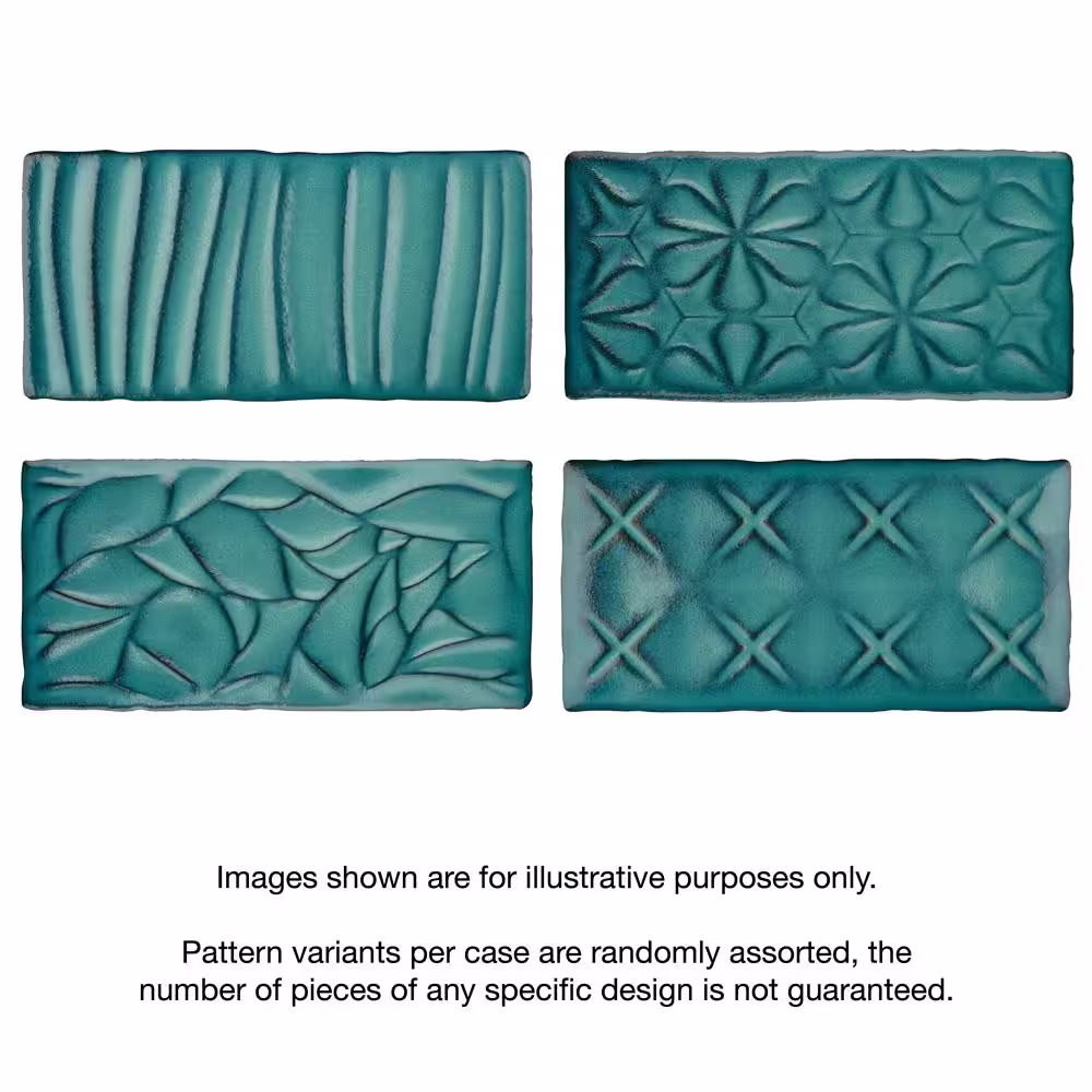 Merola Tile Antic Sensations Lava Verde 3 in. x 6 in. Ceramic Wall Tile (4.16 sq. ft./Case)