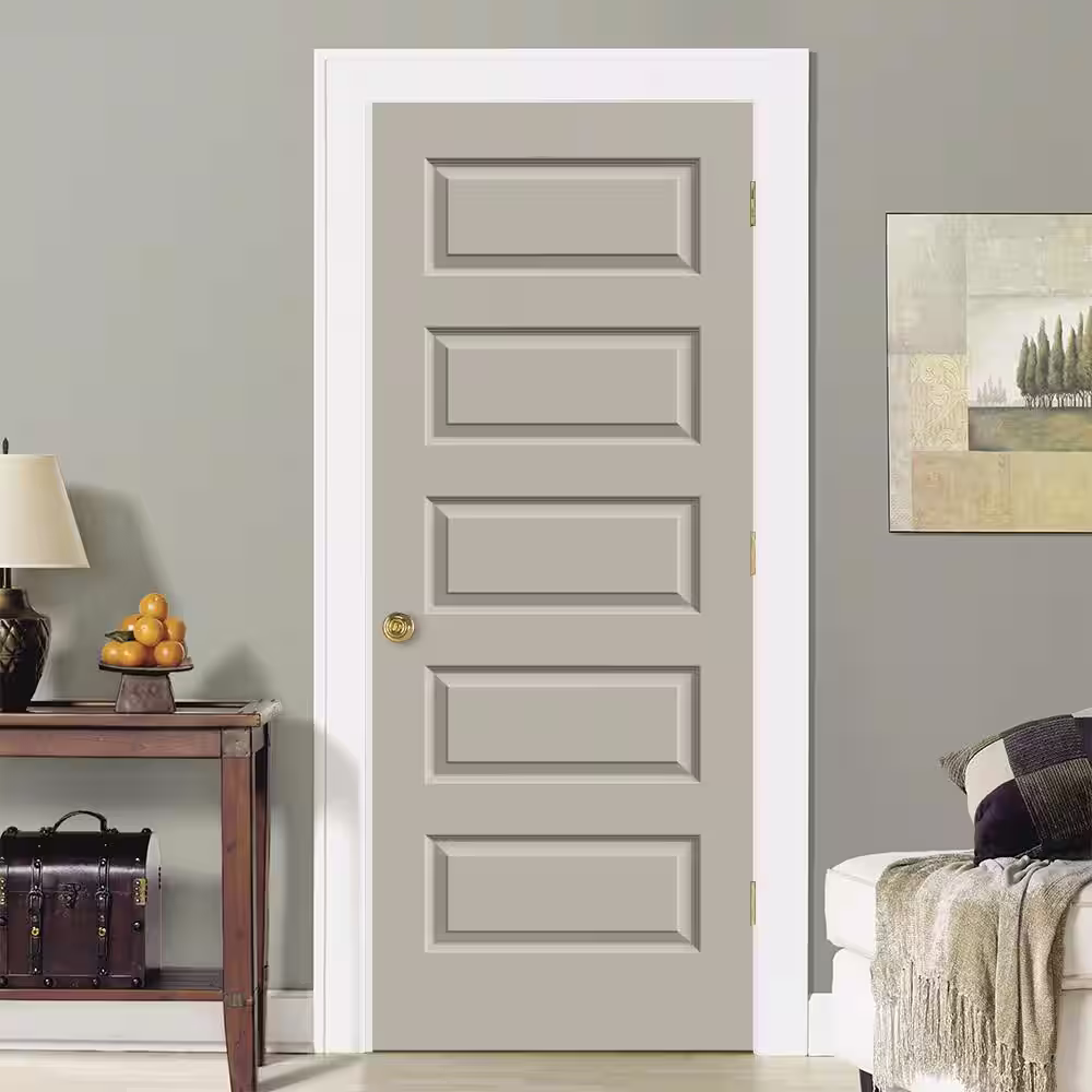 JELD-WEN 24 in. x 80 in. Rockport Primed Smooth Molded Composite MDF Interior Door Slab