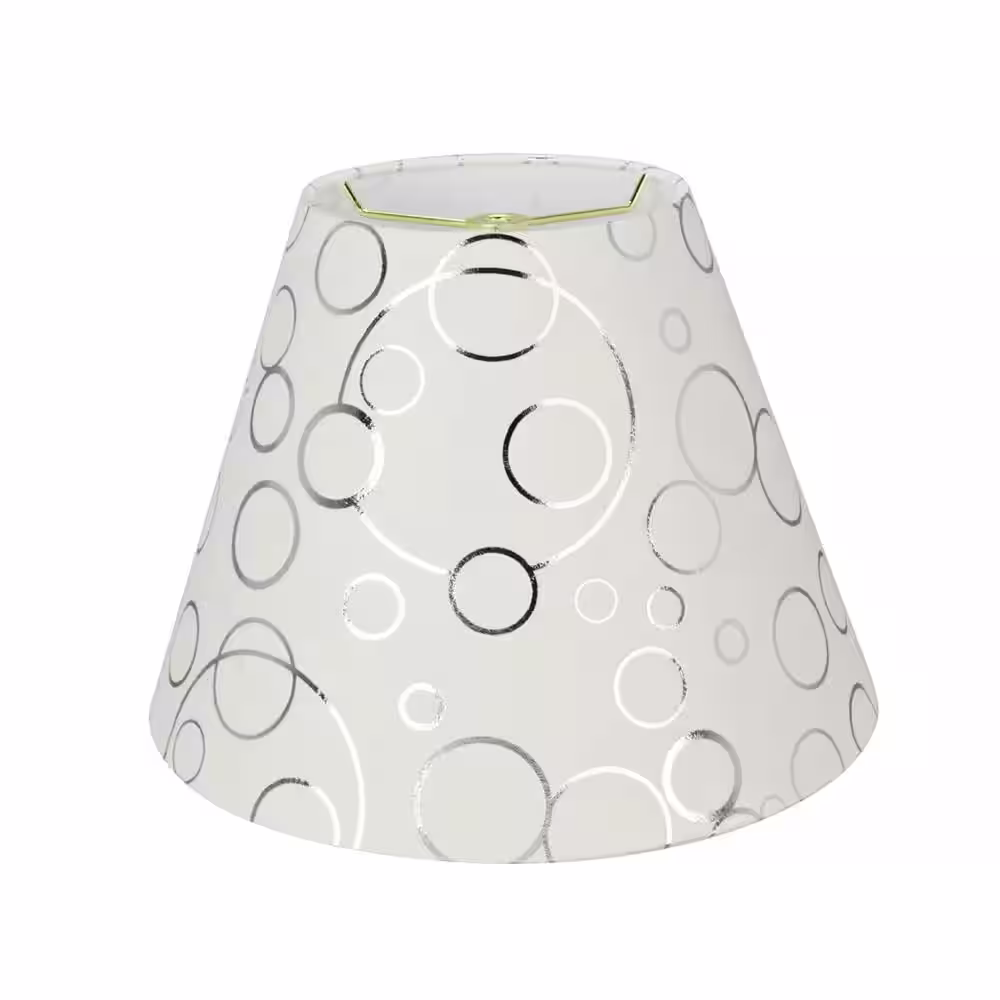 None 12 in. x 9 in. White Hardback Empire Lamp Shade