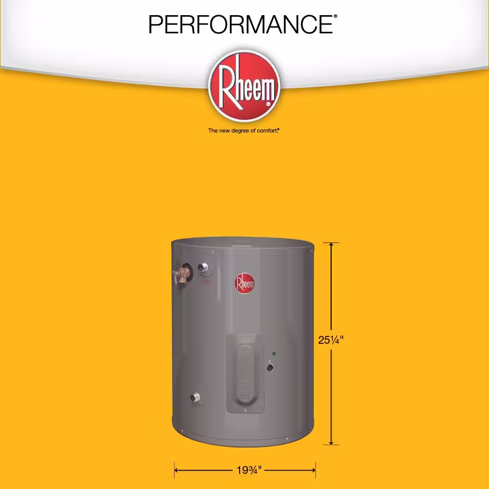 Rheem Performance 20 Gal. Compact 2000-Watt Single Element Point-Of-Use Electric Water Heater with 6-Year Tank Warranty