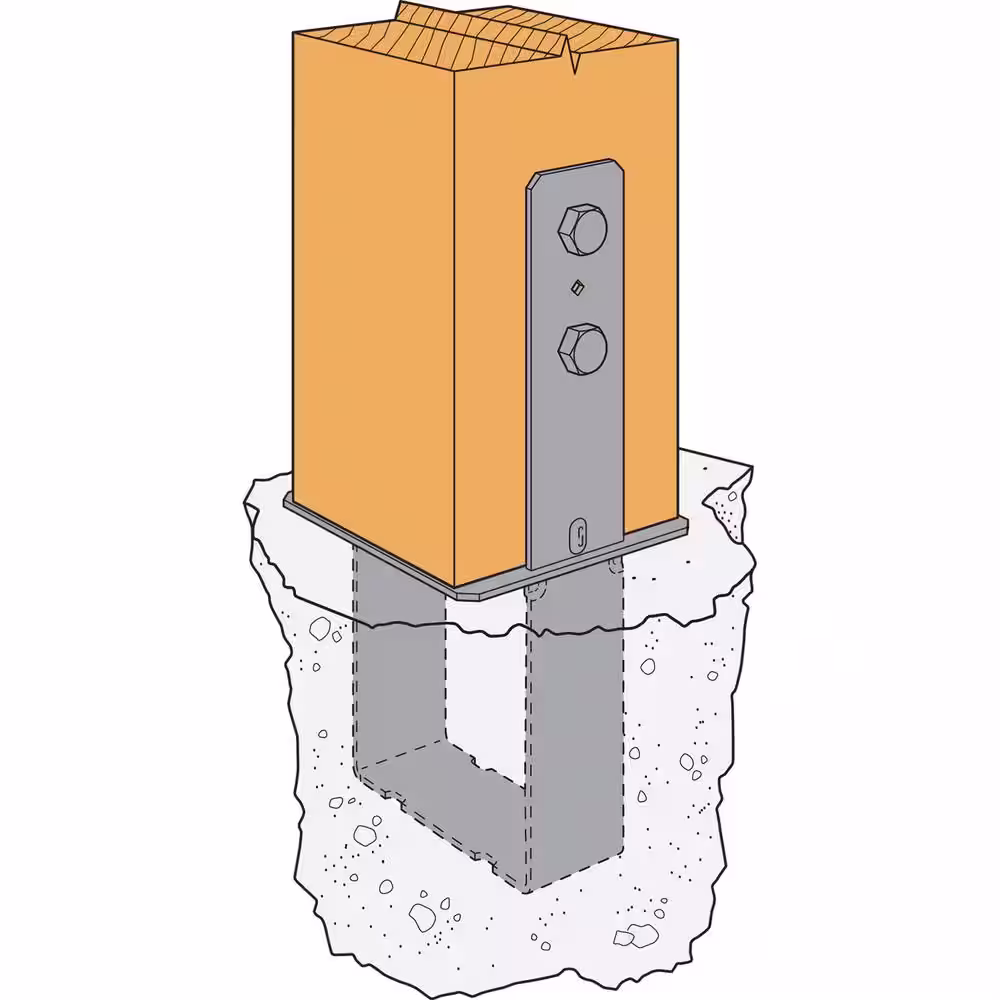 Simpson Strong-Tie CB Hot-Dip Galvanized Column Base for 8x8 Nominal Lumber