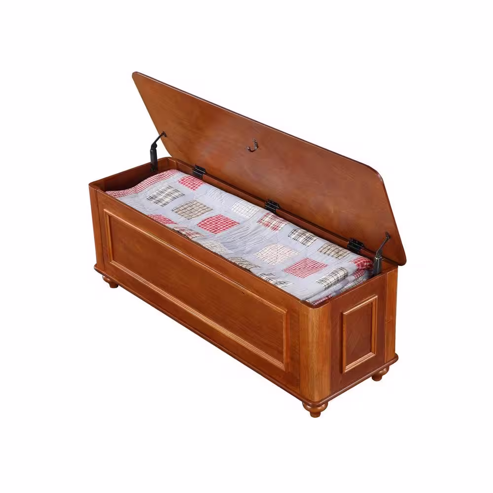 American Furniture Classics 4-Gun Solid Wood Hope Chest Gun Storage in Brown
