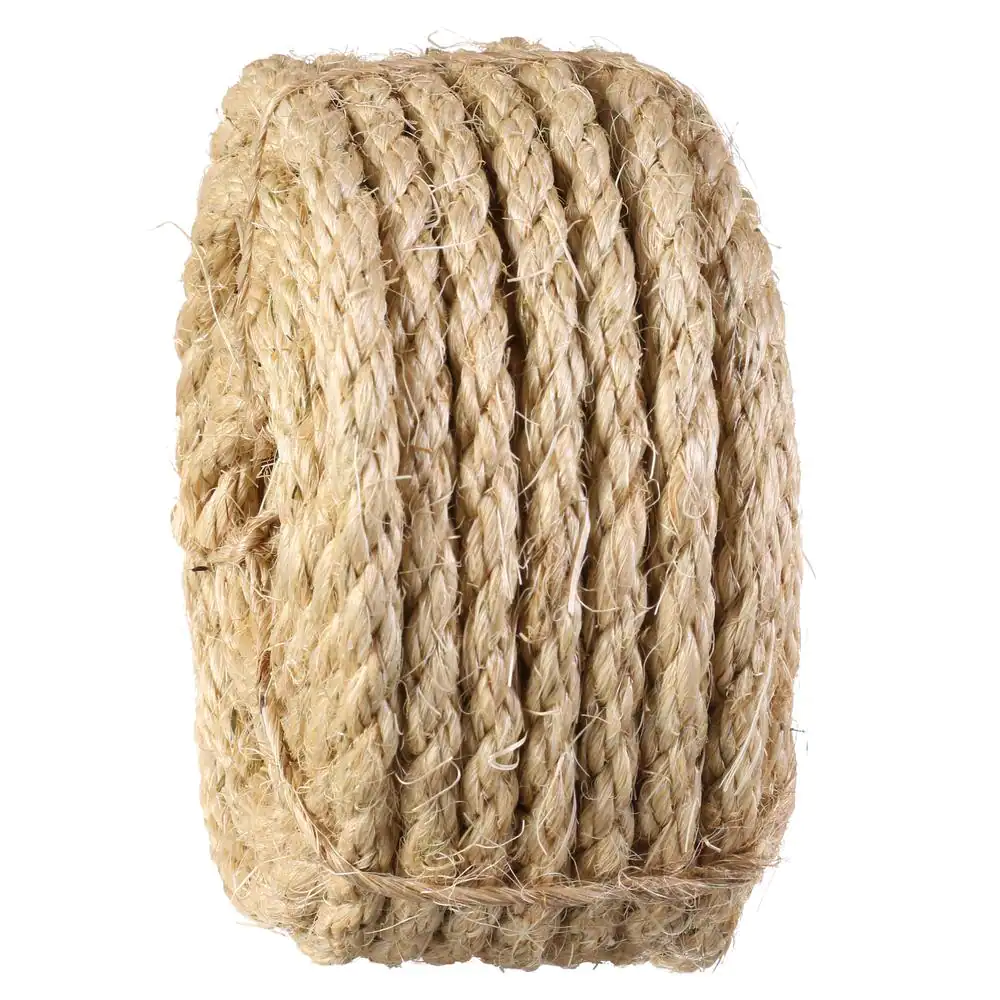 Everbilt 3/8 in. x 50 ft. Twisted Sisal Rope, Natural