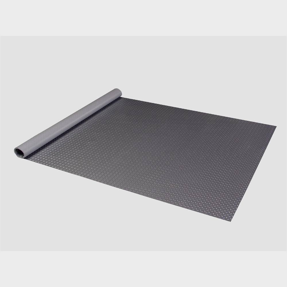 None 2 ft. x 2.5 ft. Charcoal Textured PVC Door Mat