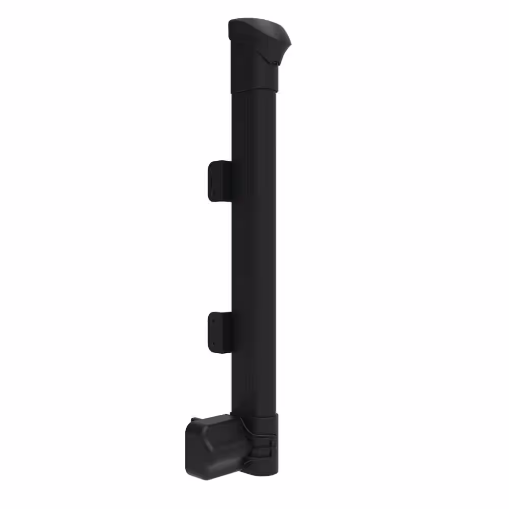 Barrette Outdoor Living 4 in. x 21.375 in. Nylon/Stainless Steel Black Locking Pool Safety Latch