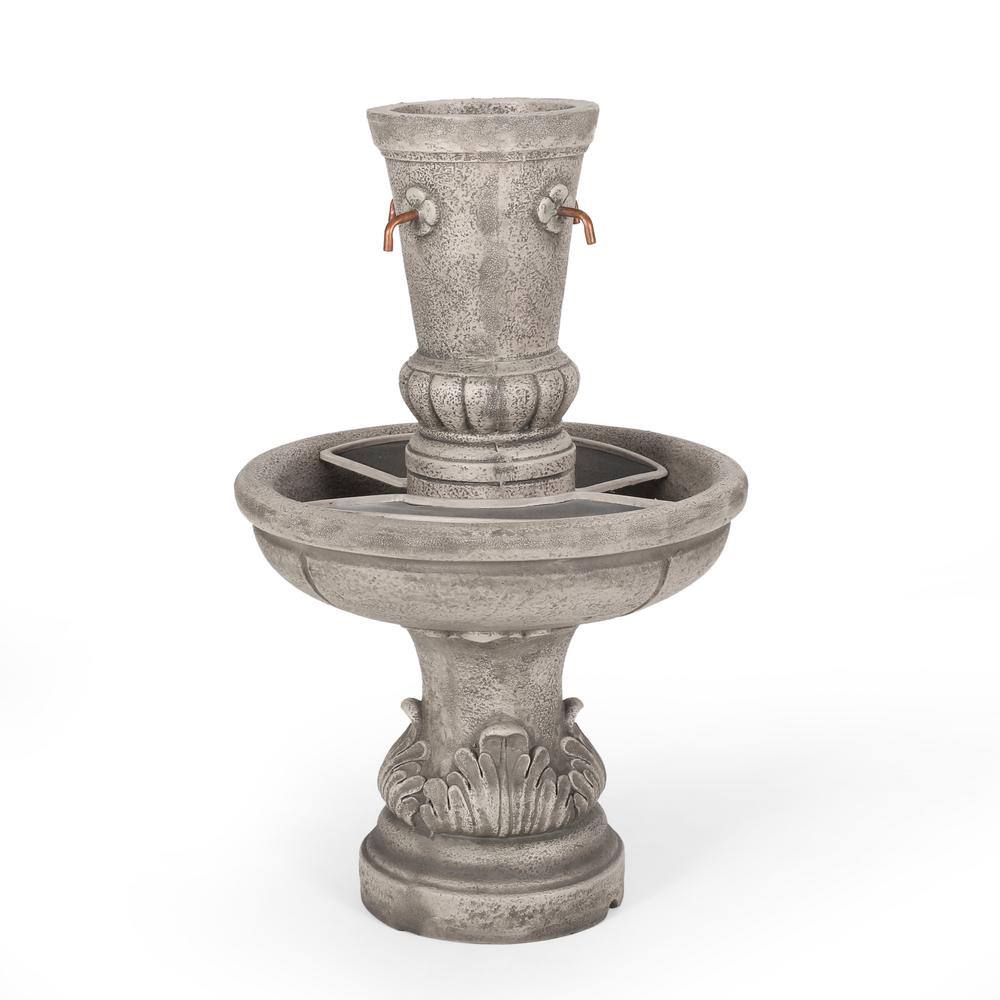 Noble House Shaffer Outdoor 35.5 in. 4 Spout Waterfall Fountain