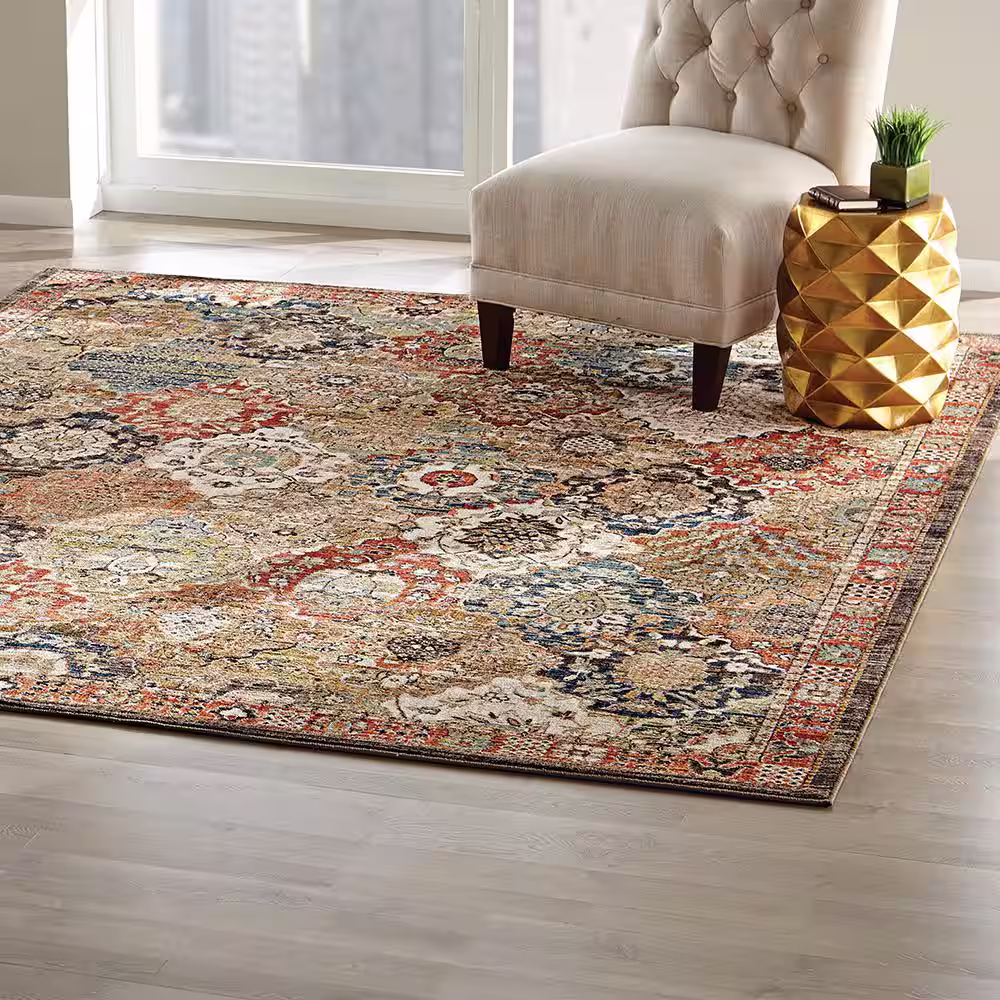 Home Decorators Collection Patchwork Medallion Multi 2 ft. x 10 ft. Runner Rug