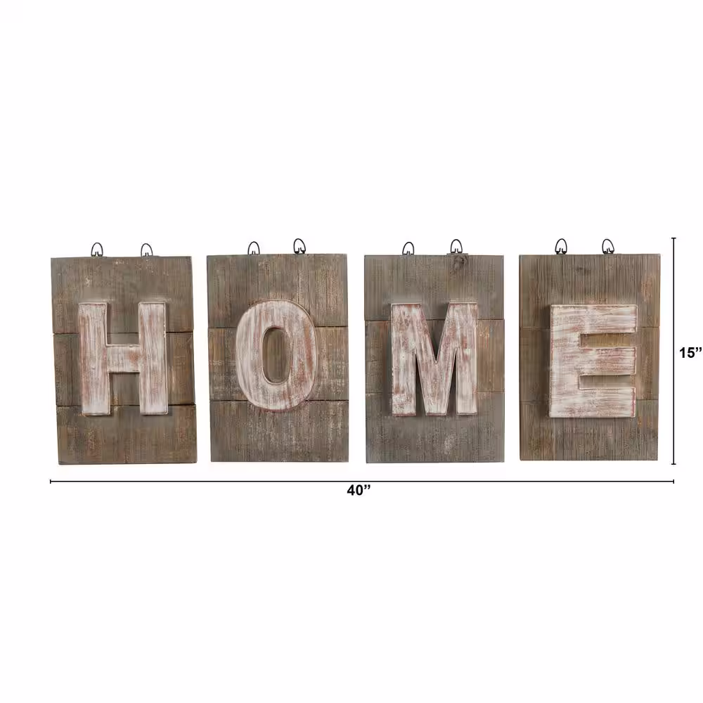 Nearly Natural 40 in. Rustic Farmhouse Home Wall Art Decor