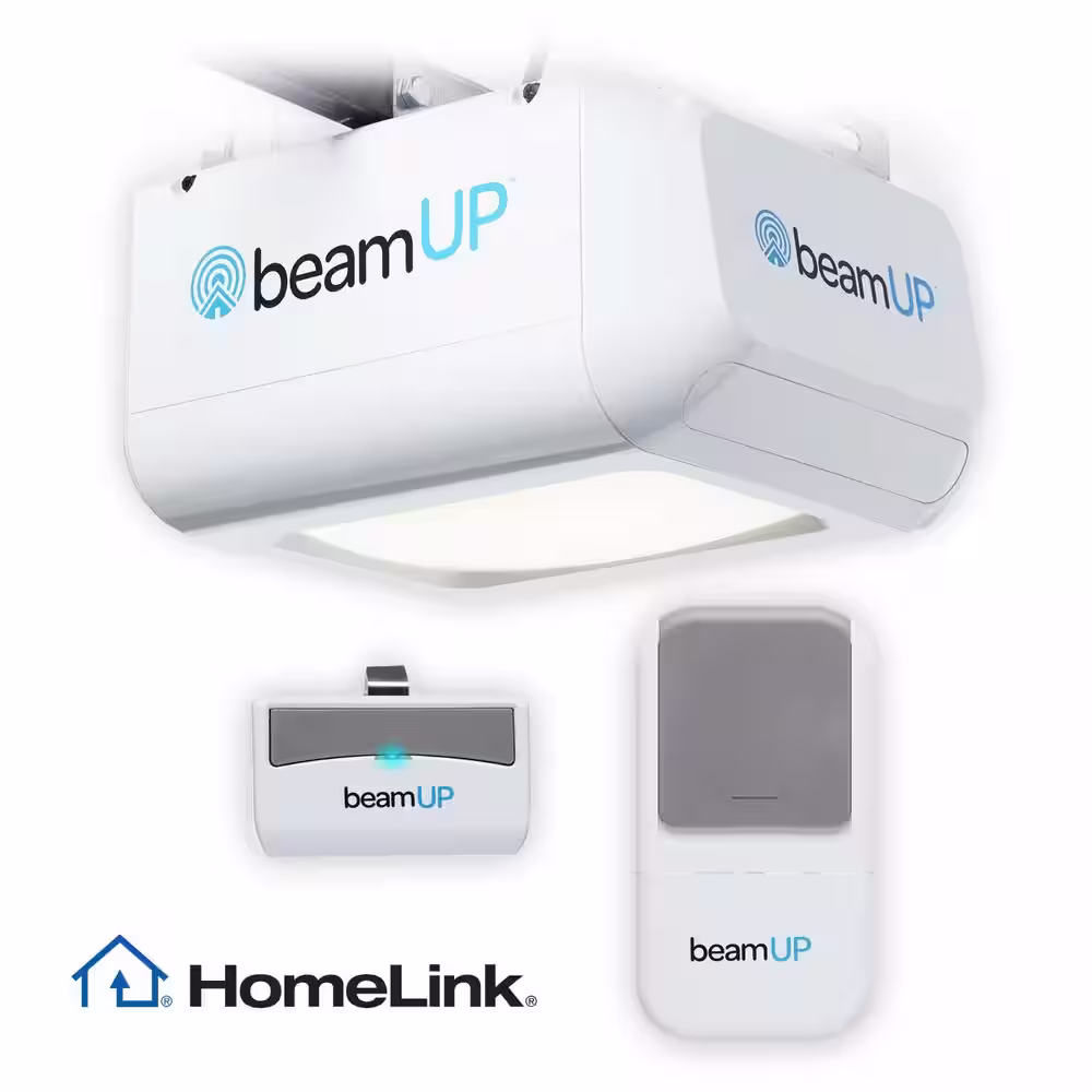 BeamUP Workhorse - BU100 - Garage Door Opener - Heavy-Duty Chain Drive Wall Mount - Door Control and Remote Included