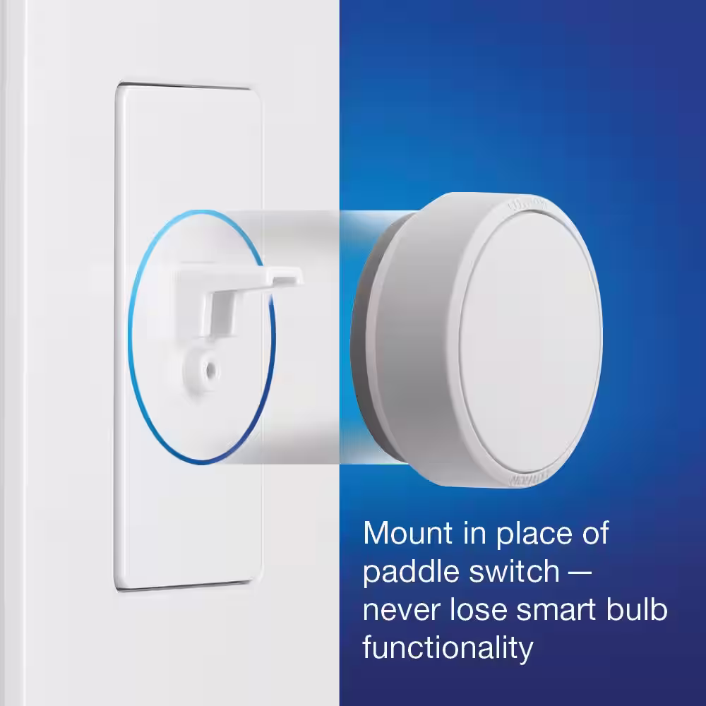 Lutron Aurora Wallplate Bracket for Paddle/Decorator Switches, for use with Aurora Smart Bulb Dimmer, White (L-AWALL1-WH)