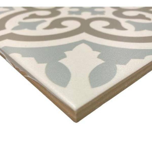 Roca Casablanca Aqua 8 in. x 8 in. Matte Ceramic Floor and Wall Tile (12.7 sq. ft. / Case)