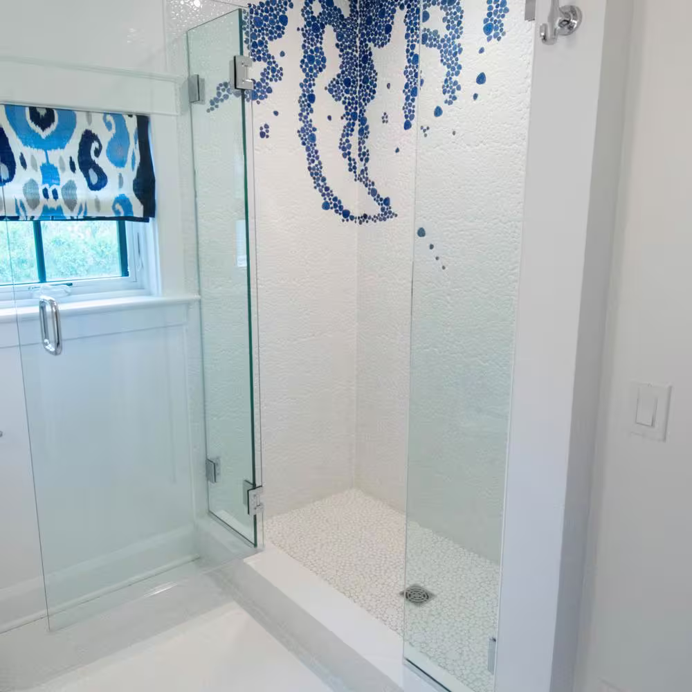 Merola Tile Pebble White 11 in. x 11 in. Porcelain Mosaic Tile (8.6 sq. ft./Case)