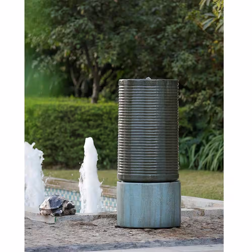 A & B Home Cement Outdoor Urn Fountain