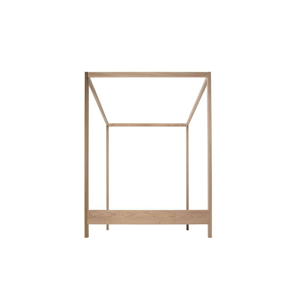 American Furniture Classics Kraftsman Series Natural Full Size Canopy Bed with Raised Platform
