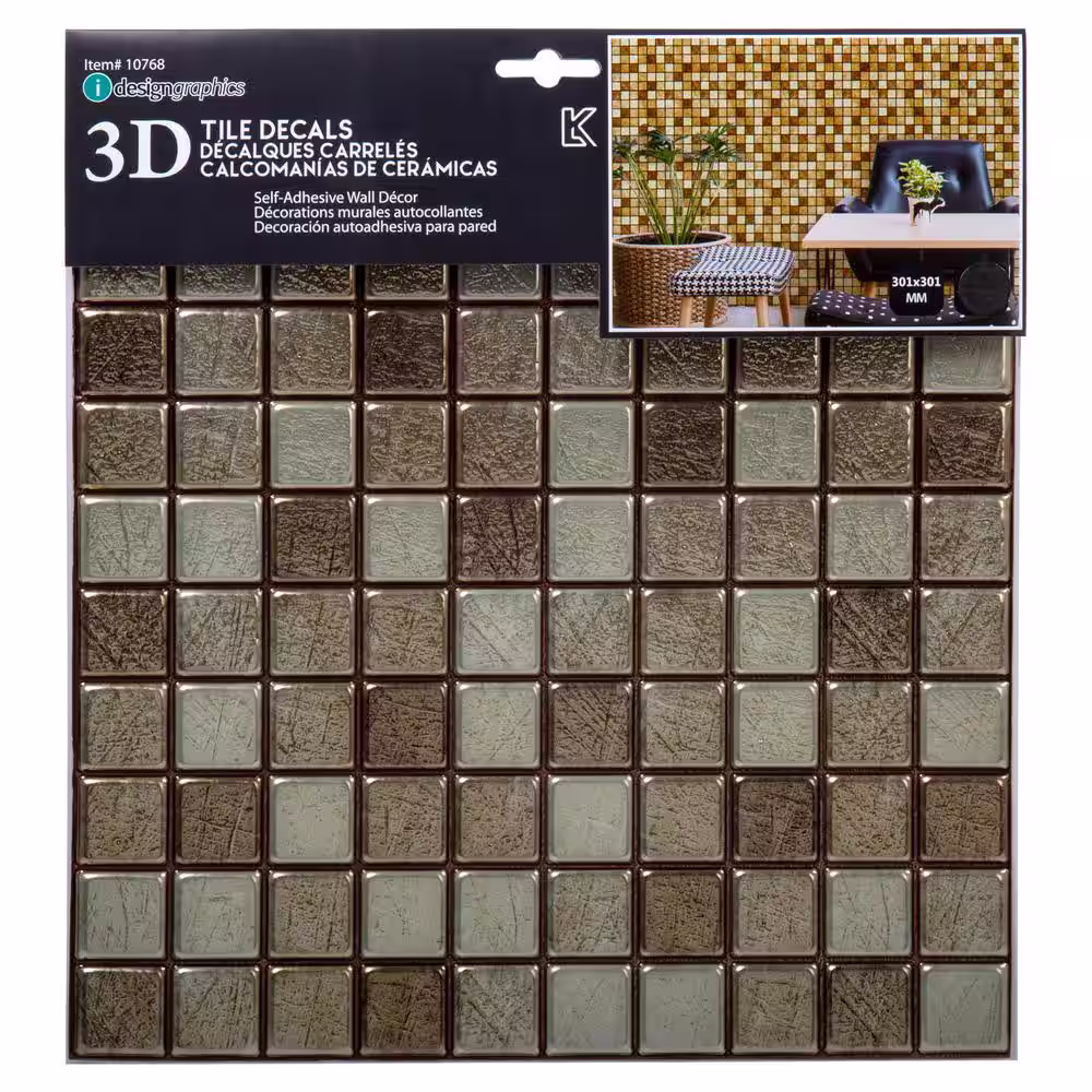 None Peel and Stick Wall Tiles for Kitchen Backsplash Bathroom and Living Room