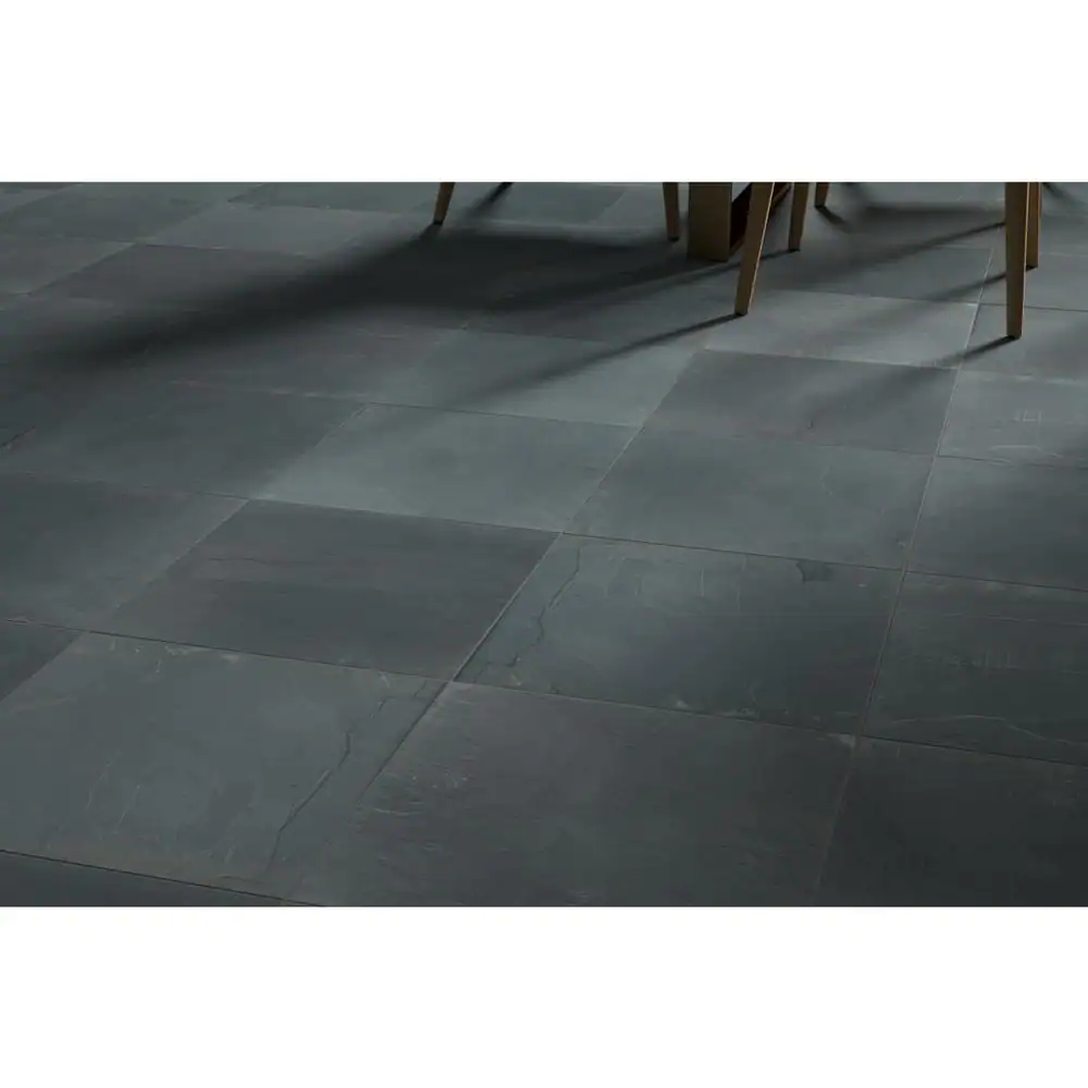 EMSER TILE Slate Midnight Gray 15.87 in. x 15.87 in. Slate Floor and Wall Tile (1.777 sq. ft.)