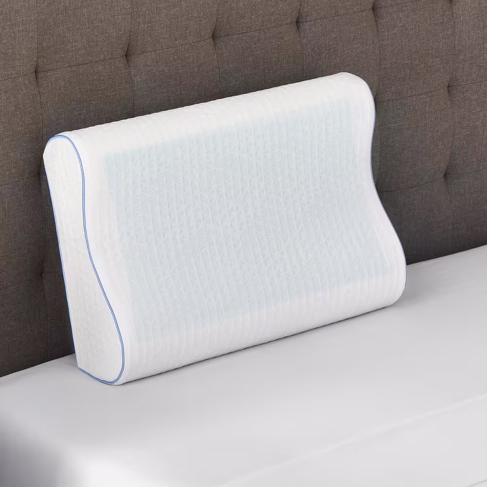 None Cooling Gel Overlay Contour Memory Foam Standard Bed Pillow