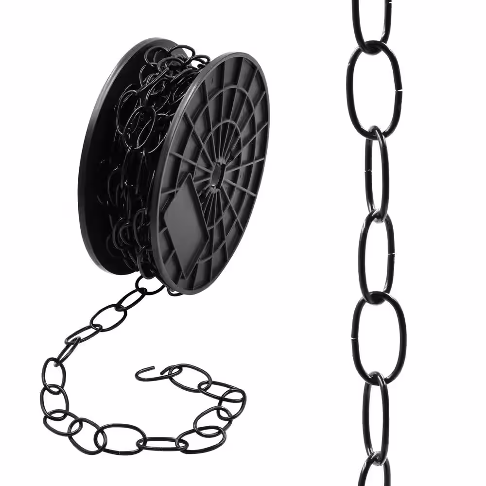 Everbilt #2 x 1 ft. Decorator Steel Chain, Black
