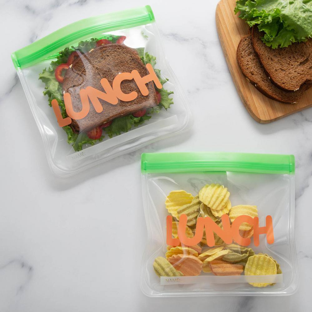 None LUNCH SANDWICH BAG EVA 8 in. x 7.6 in. 2PK