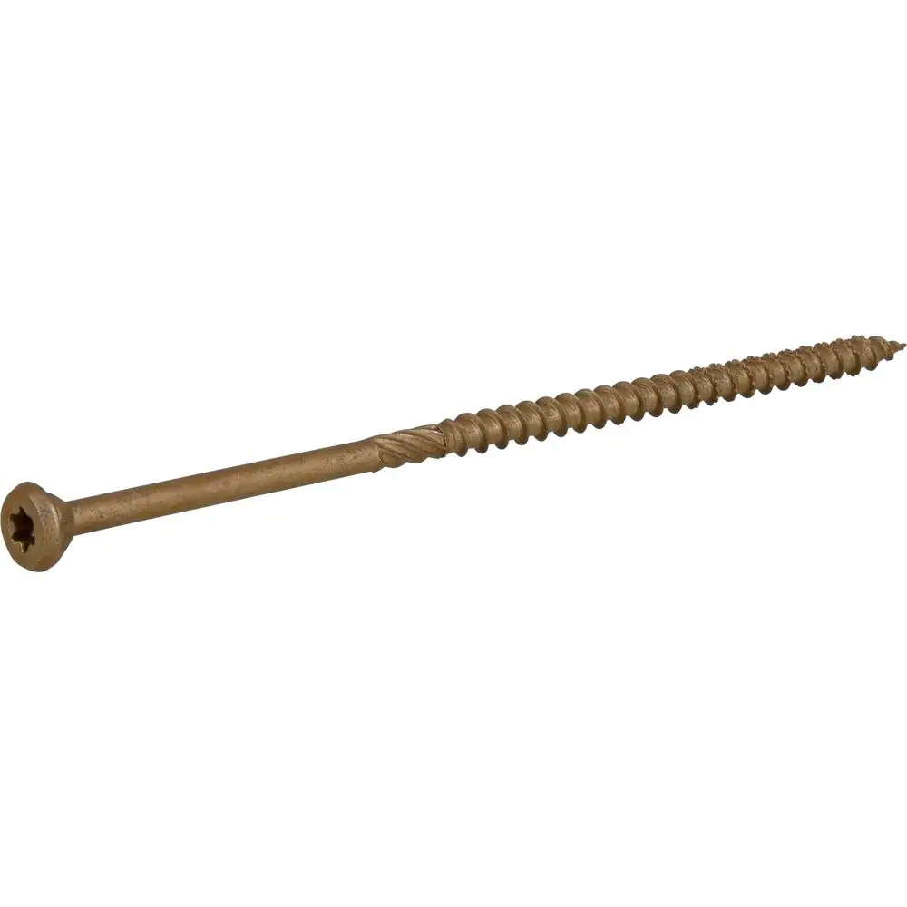 Everbilt #10 x 5 in. Star Drive Flat Head Exterior Wood Screws 5 lbs.-Box (213-Piece)