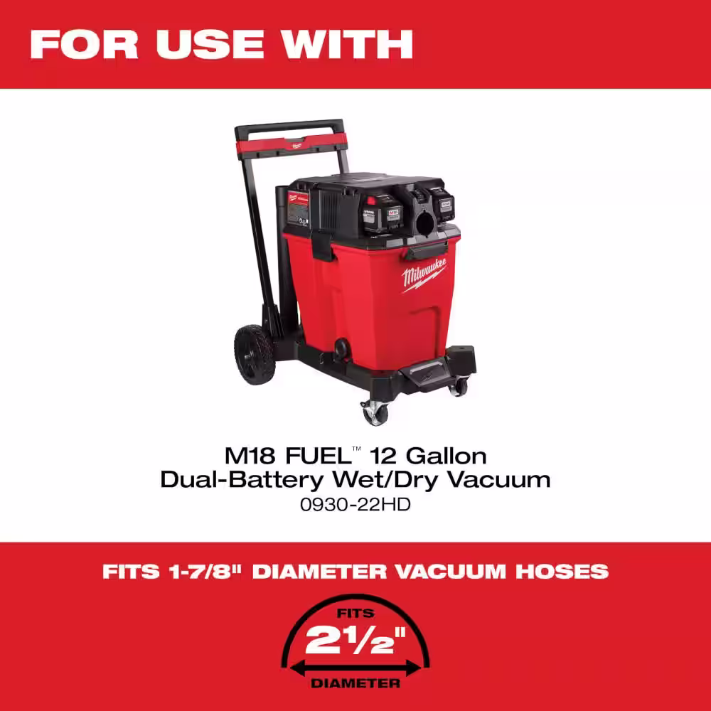 Milwaukee 2-1/2 in. Wet Floor Nozzle for Wet/Dry Shop Vacuums (1-Piece)