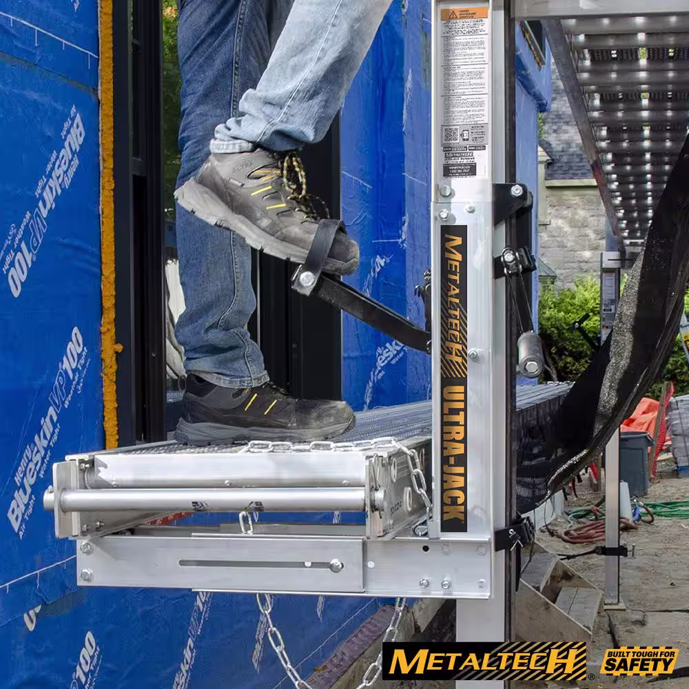 MetalTech Ultra-Jack 25-1/2 in. W x 13 in. D x 25-1/2 in. H Aluminum Pump Jack for the Ultra-Jack Aluminum Scaffolding System