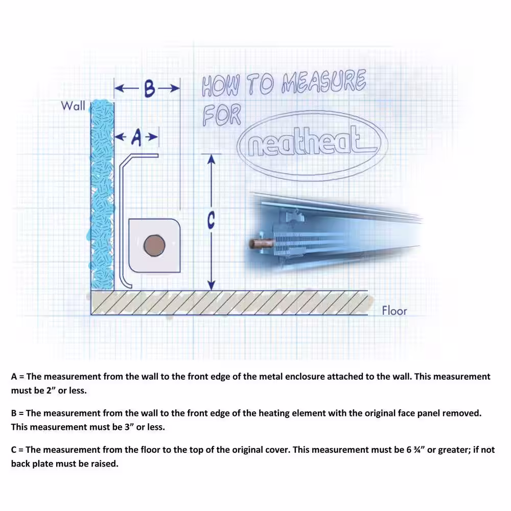 NeatHeat 30/07 Original Series Splice Plate - Hot Water Hydronic Baseboard Covers (Not for Electric Baseboard)