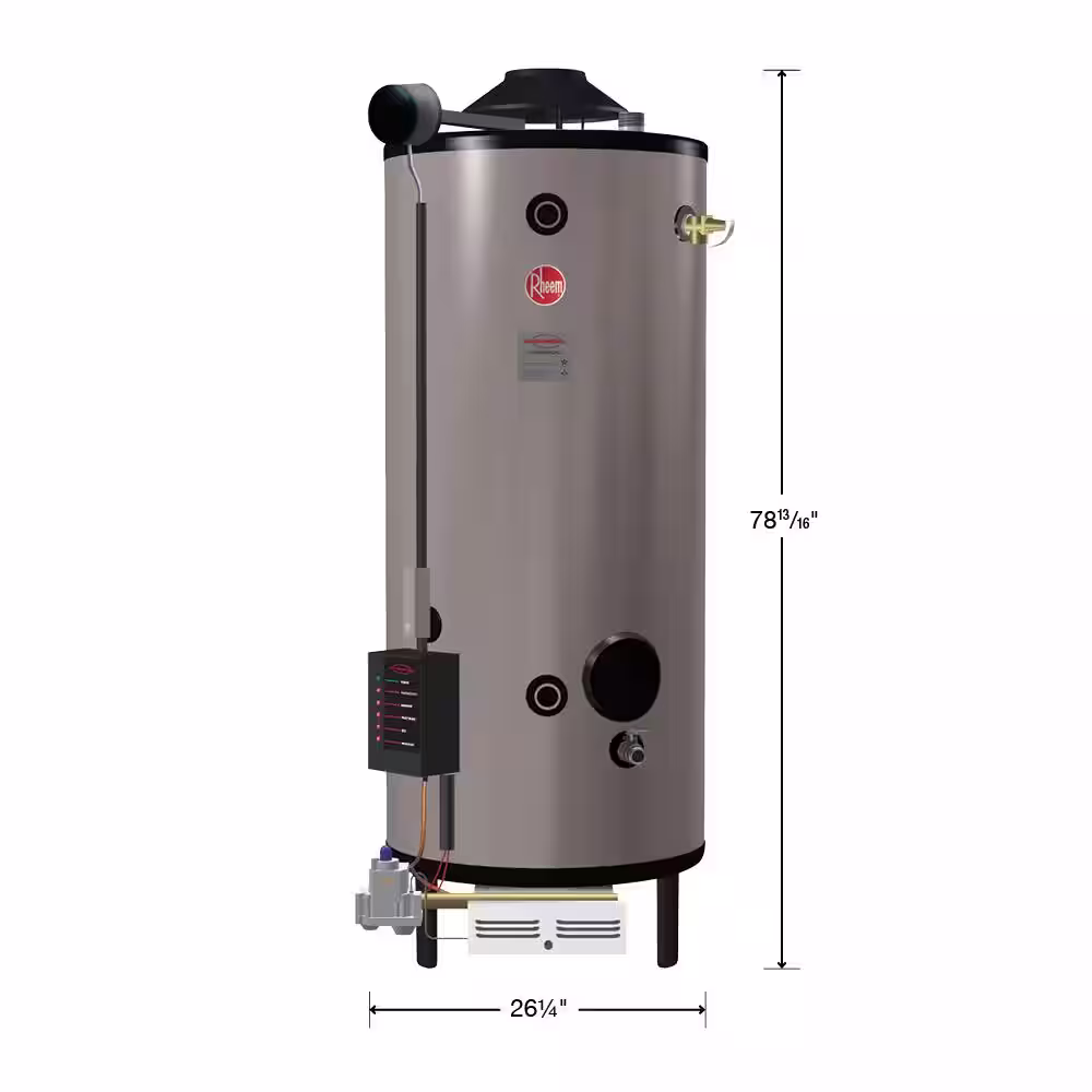 Rheem Commercial Universal Heavy Duty 85 Gal. 399.9K BTU Natural Gas ASME Tank Water Heater