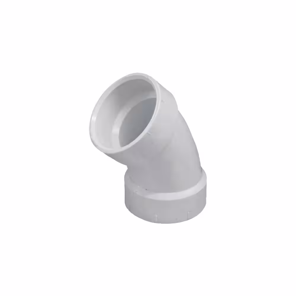 VPC 3 in. PVC DWV 45-degree Hub x Hub Elbow Fitting