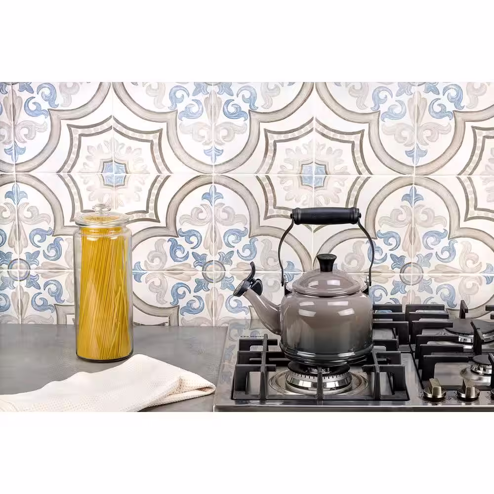 Ivy Hill Tile Valencia Daiza Encaustic 8 in. x 8 in. 9mm Matte Porcelain Floor and Wall Tile (26-piece 11.19 sq. ft. / box)