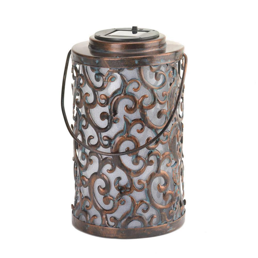 Zingz & Thingz 8.25 in. Garden Gate Solar Lantern