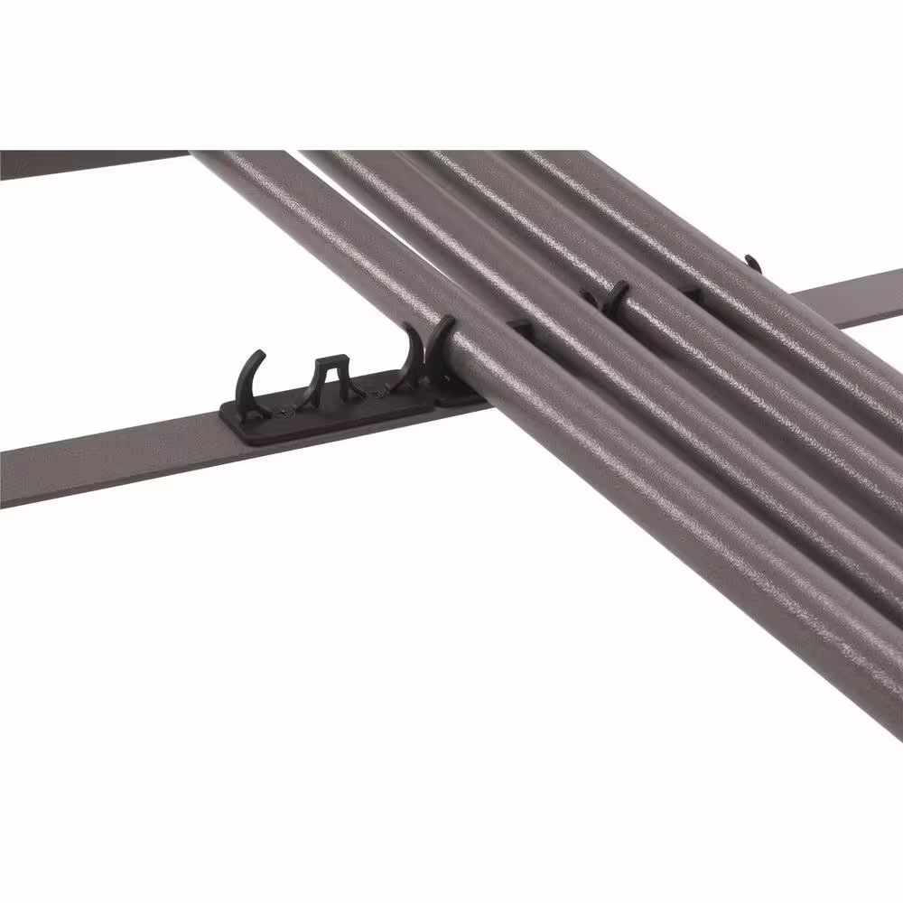 Cosco Commercial Heavy Duty 4-Wheeled Porcelain Coated Steel Adjustable Folding Table Trolley with Locking Wheels in Gray