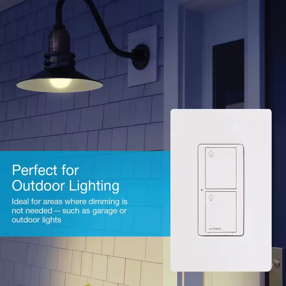 Lutron Caseta Smart Lighting Switch (2 Count) Starter Kit, Neutral Wire Required (CASETA-2SWITCH)