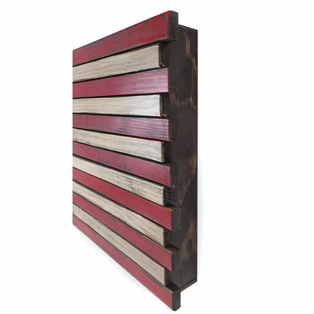 American Furniture Classics Small American Flag Wall Hanging Gun Concealment with Two Secret Compartments