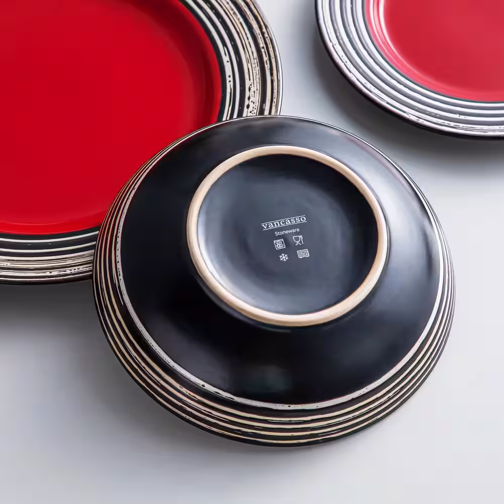 vancasso Arbre 16-Piece Stoneware Red Dinnerware Set (Service for 4)