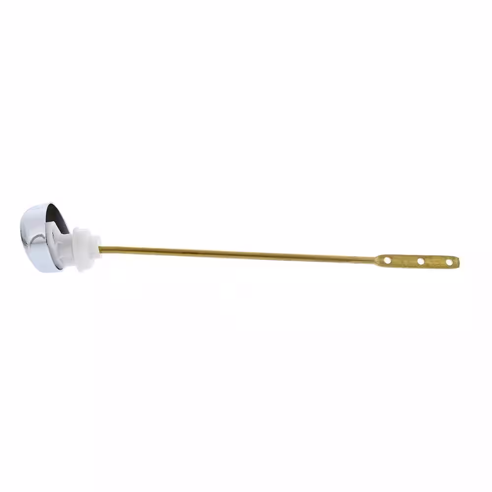 JONES STEPHENS Toilet Tank Lever for Western Pottery Side Mount with 10 in. Brass Arm in Chrome Plated