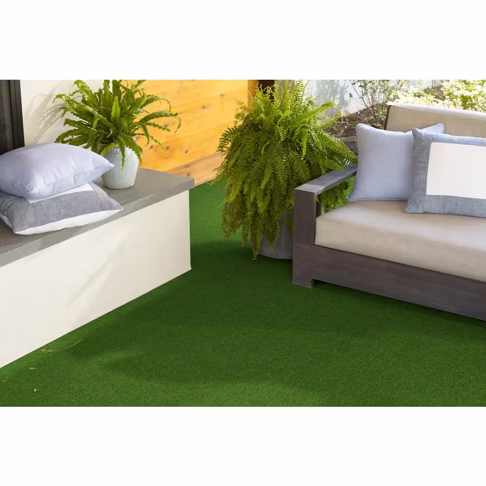 TrafficMaster Toulon 12 ft. Wide x Cut to Length Indoor/Outdoor Meadow Artificial Grass