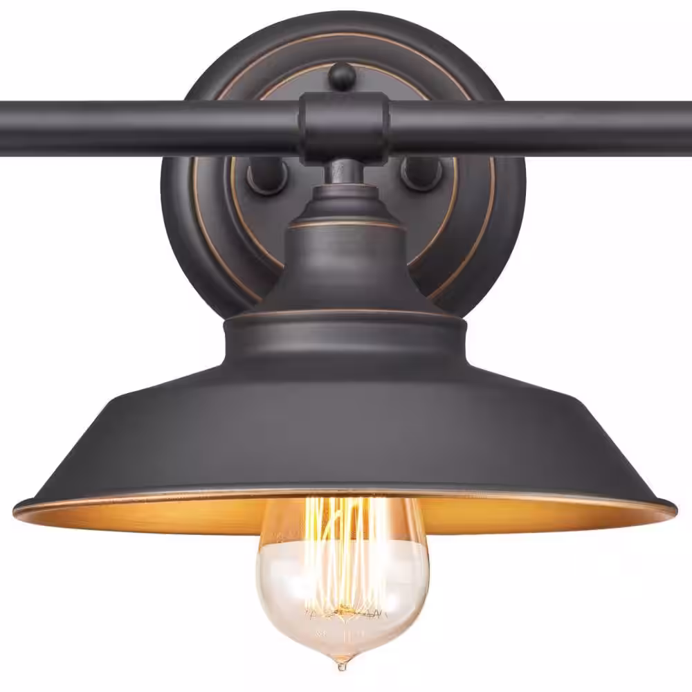 Westinghouse Iron Hill 3-Light Oil Rubbed Bronze Wall Mount Bath Light