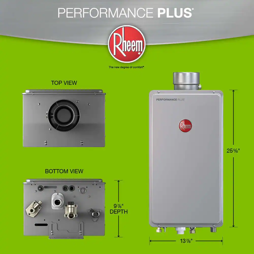 Rheem Performance Plus 7.0 GPM Liquid Propane Indoor Tankless Water Heater