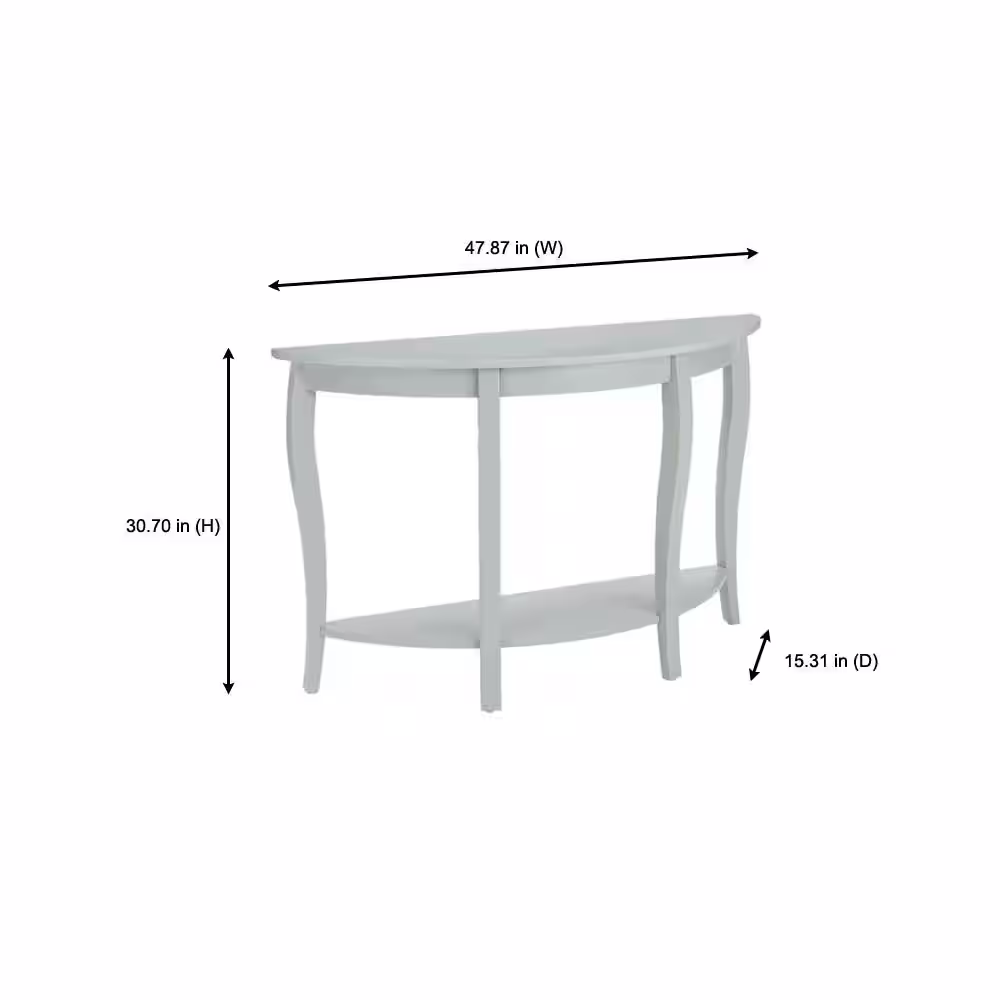StyleWell Bellevale Demilune Moss Green Wood Console Table